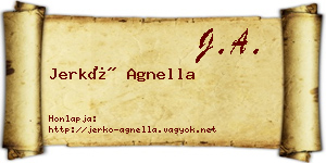 Jerkó Agnella névjegykártya
